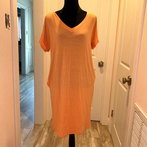 Orange Pocket Dress